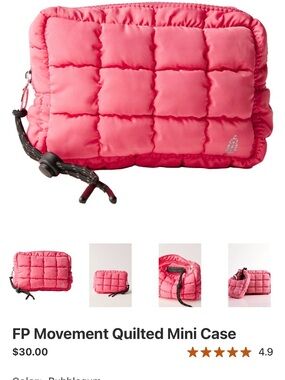 NWOT Free People Quilted Mini Bag in Bubblegum Pink
